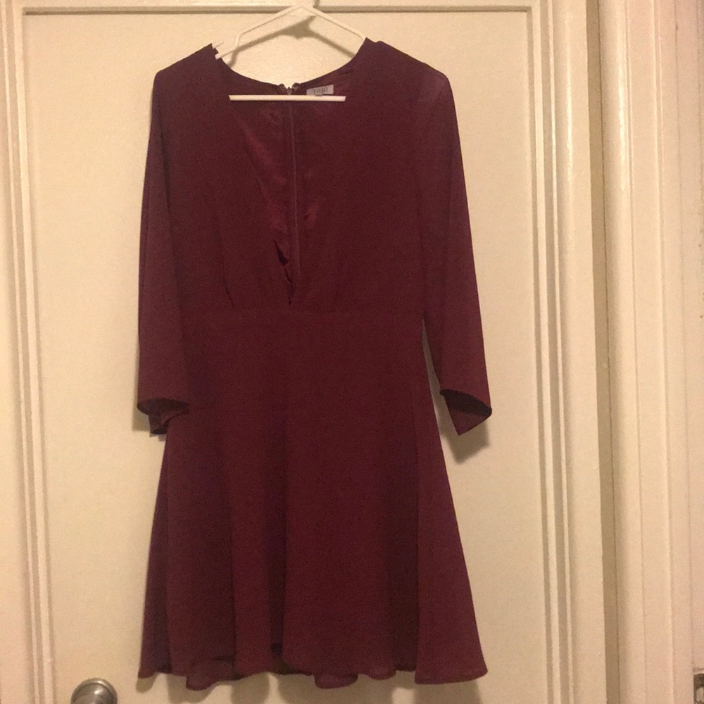 Deep V formal dress